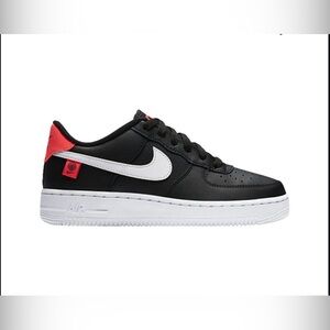 Nike Air Force 1 07 Worldwide Black White Flash Crimson Sneakers